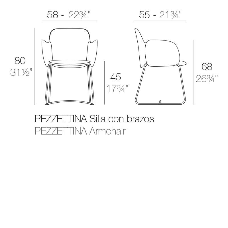 Шикарный стул с подлокотниками Vondom Pezzettina Armchair