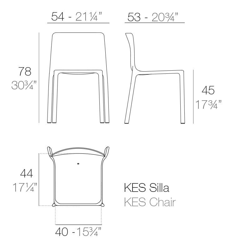 Обеденный стул Vondom Kes Chair 64018