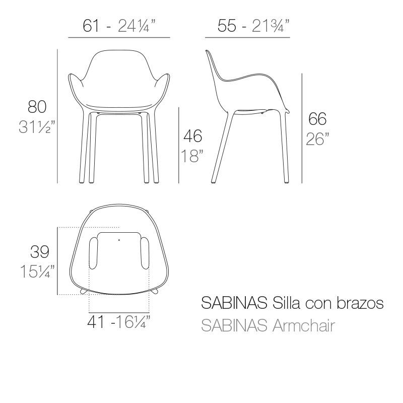 Уютный стул Vondom Sabinas Armchair 45012