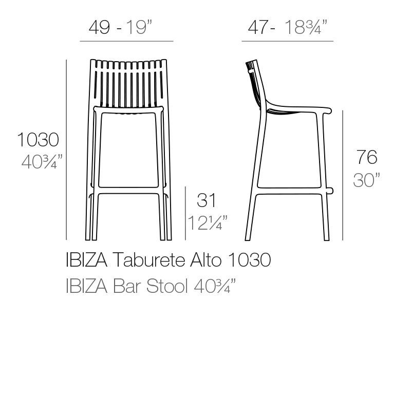 Барный стул Vondom Ibiza Bar Stool