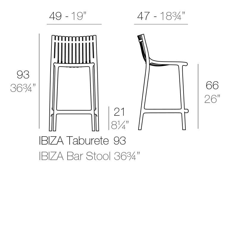 Барный стул Vondom Ibiza Bar Stool