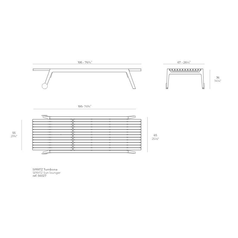 Удобный шезлонг Vondom Spritz Sun Lounger 56027