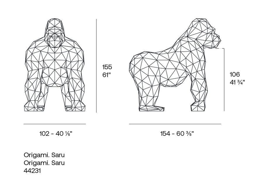 Декоративная обезьяна Vondom Origami Saru