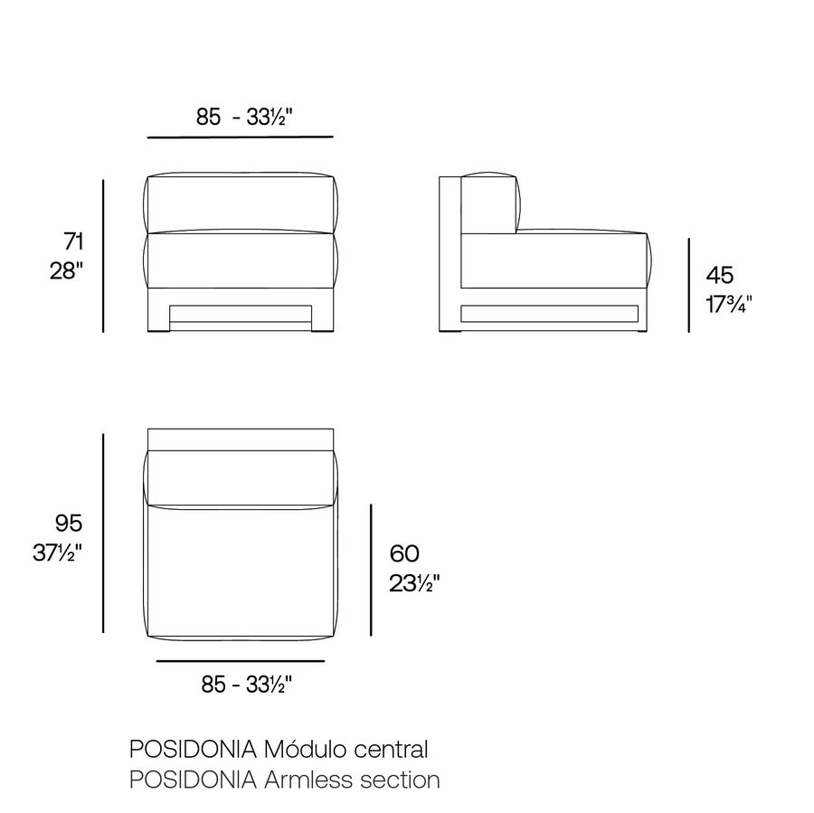 Модульный диван для террасы Vondom Posidonia Sofa Modular