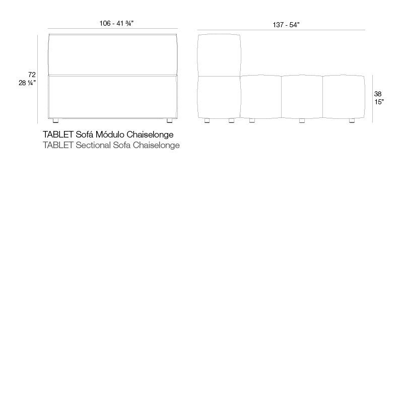 Уличный диван Vondom Tablet Sofa Modular