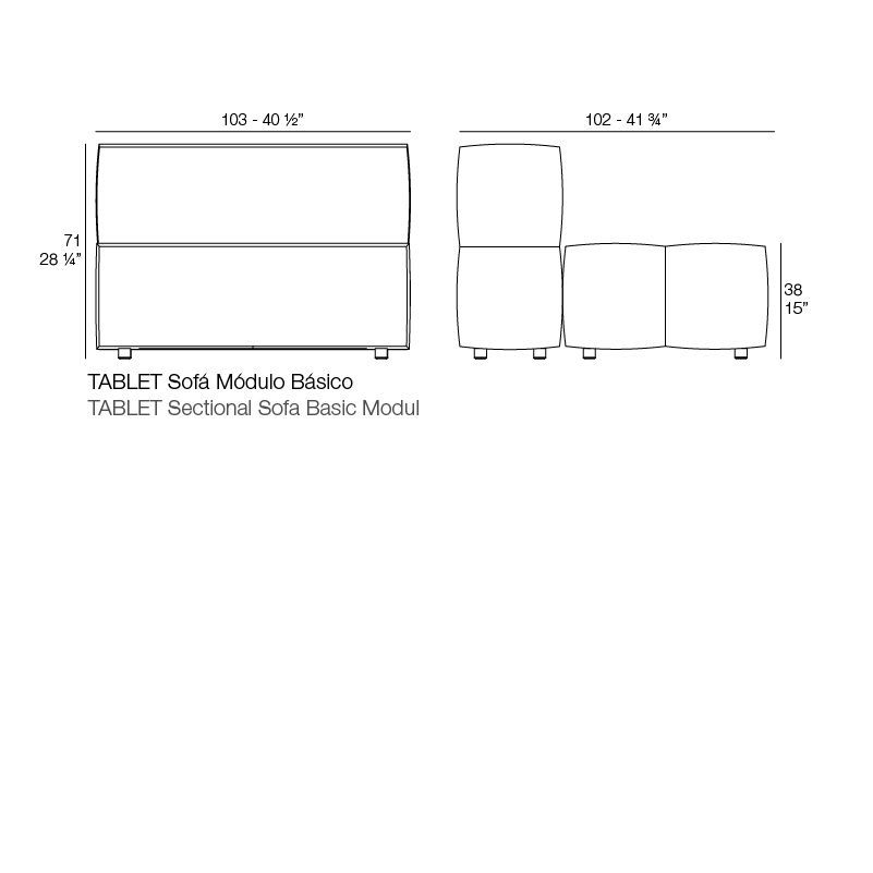 Уличный диван Vondom Tablet Sofa Modular