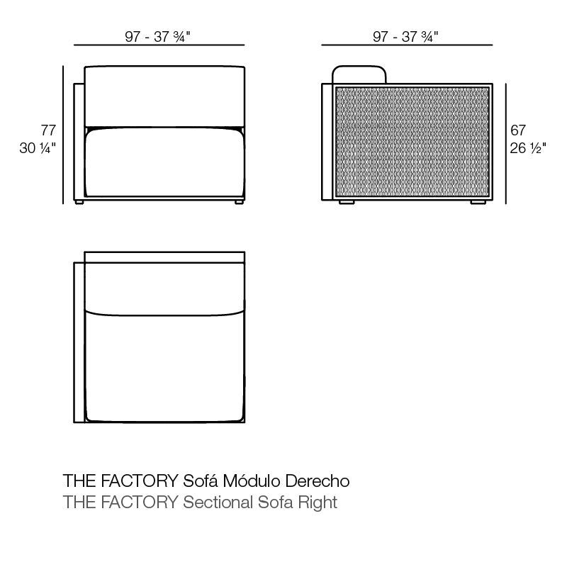 Уличный или домашний диван Vondom The Factory Sofa Modular