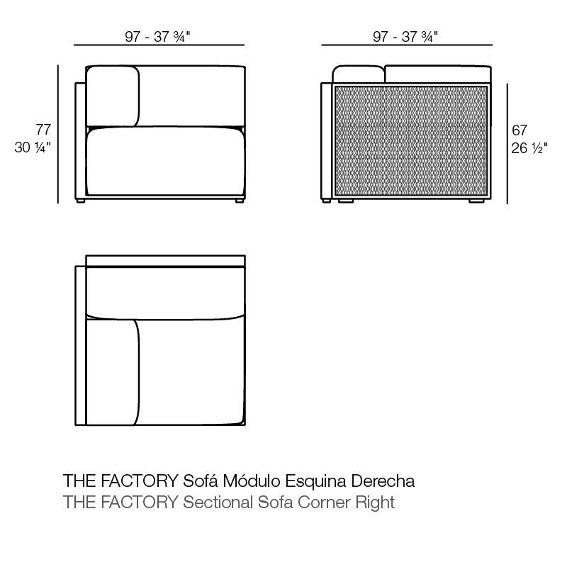 Уличный или домашний диван Vondom The Factory Sofa Modular