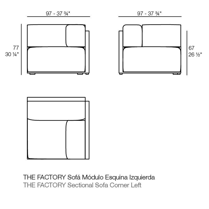 Уличный или домашний диван Vondom The Factory Sofa Modular