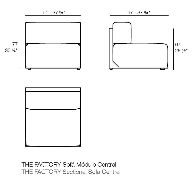 Уличный или домашний диван Vondom The Factory Sofa Modular