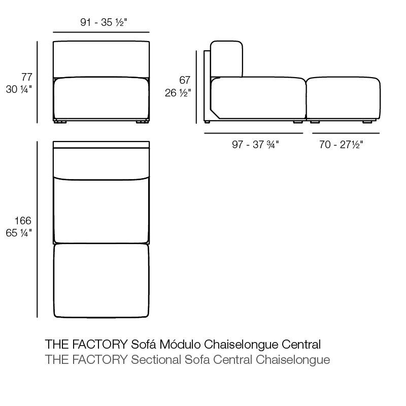 Уличный или домашний диван Vondom The Factory Sofa Modular