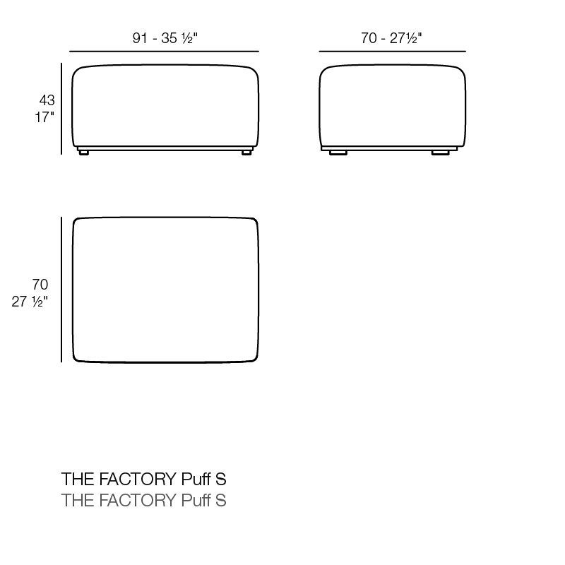 Уличный или домашний диван Vondom The Factory Sofa Modular