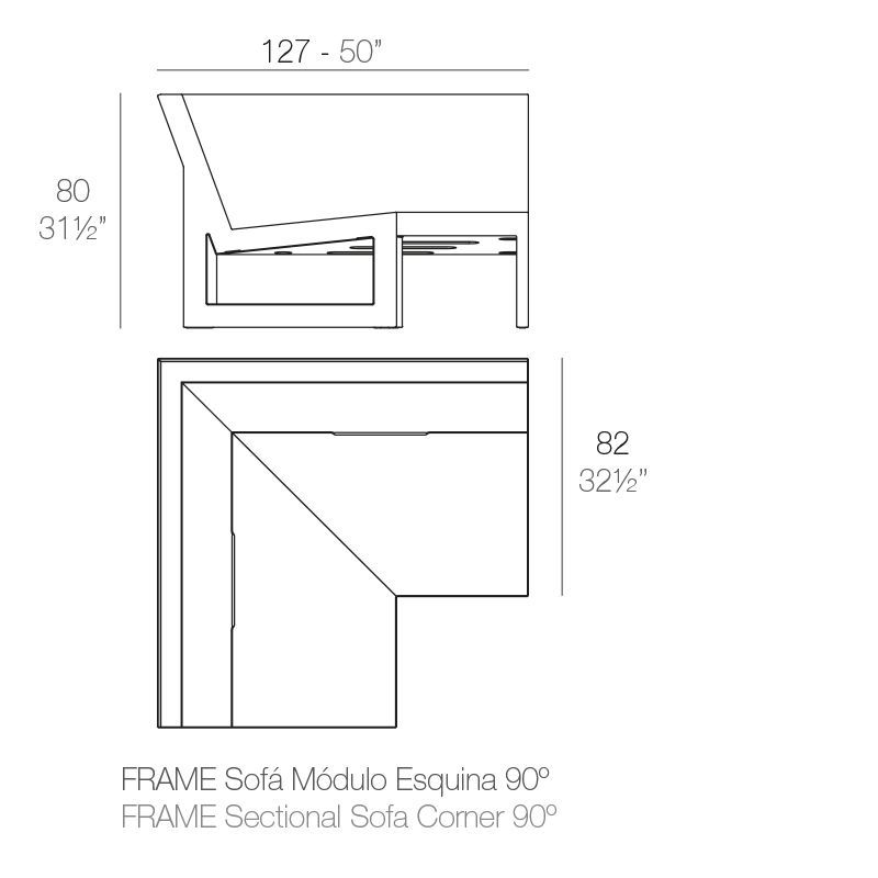 Стильный диван Vondom Frame Modular Sofa