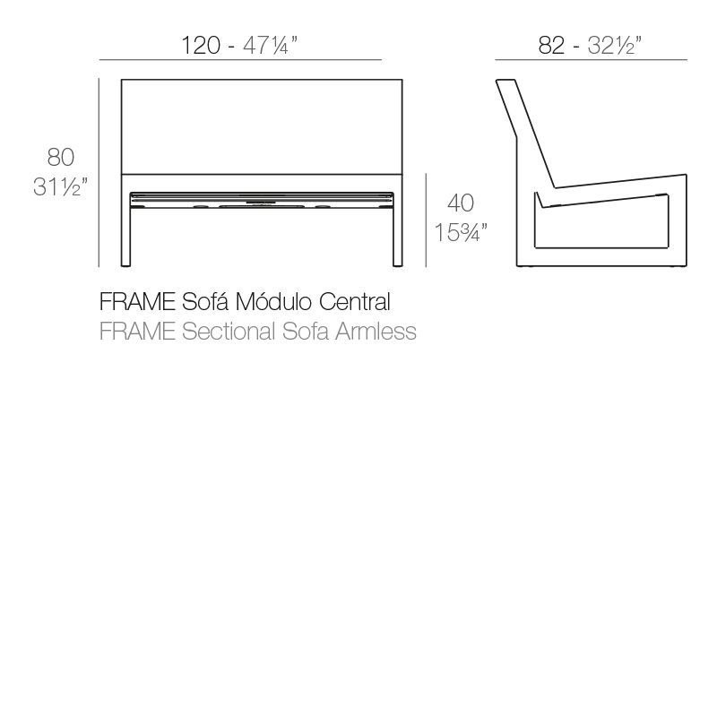 Стильный диван Vondom Frame Modular Sofa