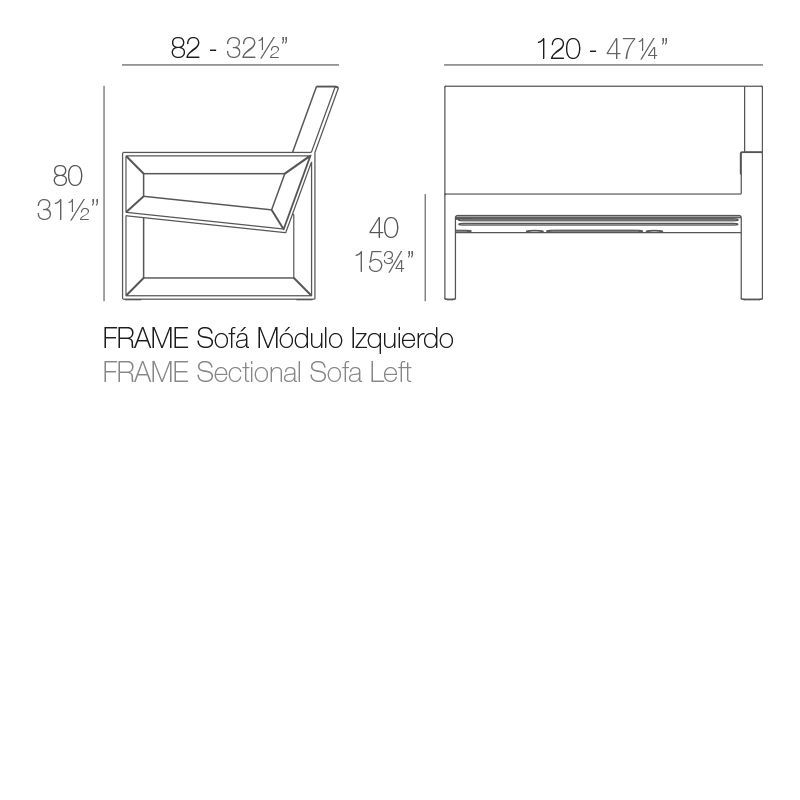 Стильный диван Vondom Frame Modular Sofa