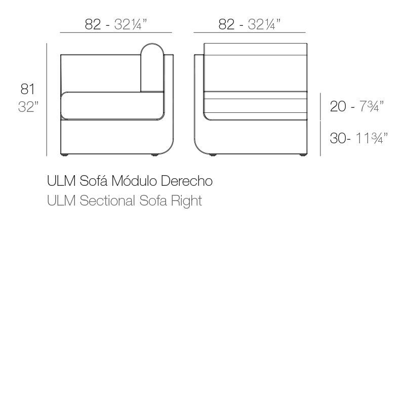 Современный диван для сада Vondom Ulm Modular Sofa