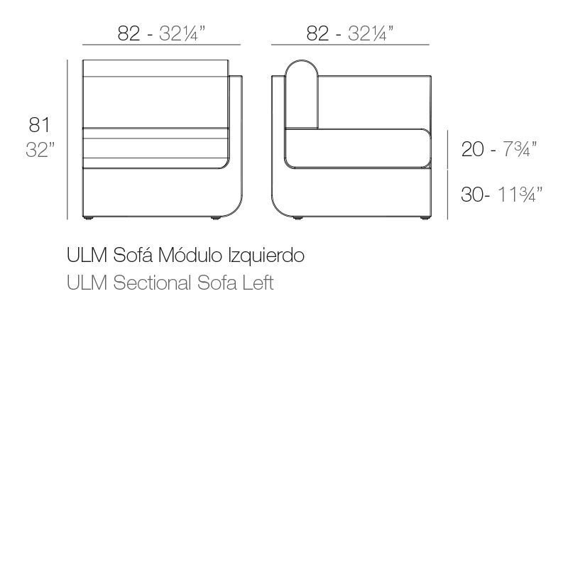 Современный диван для сада Vondom Ulm Modular Sofa