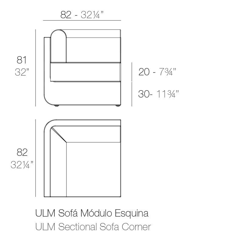 Современный диван для сада Vondom Ulm Modular Sofa