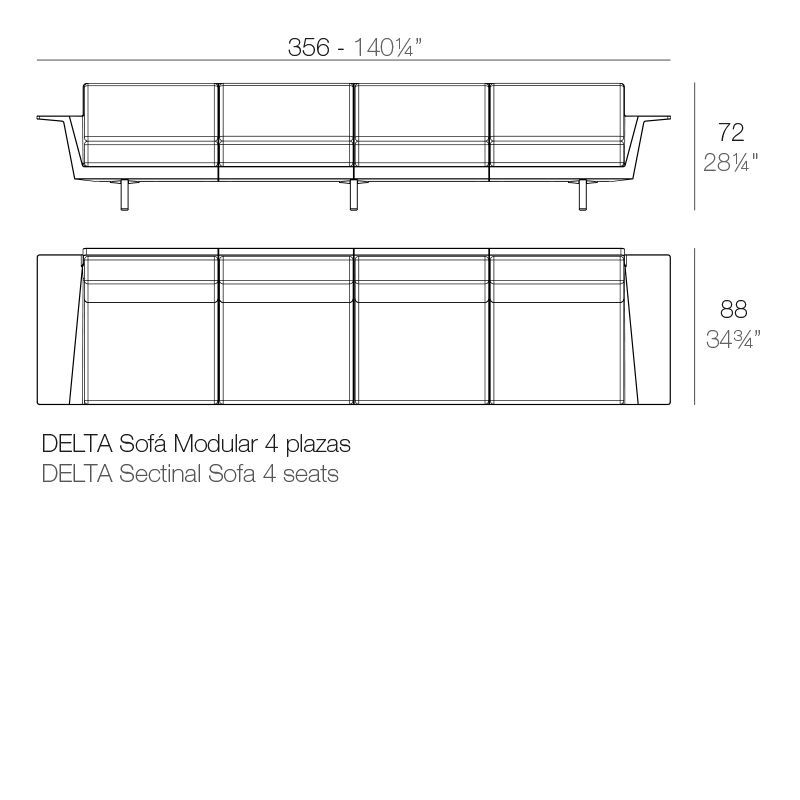 Шикарный диван Vondom Delta Sofa