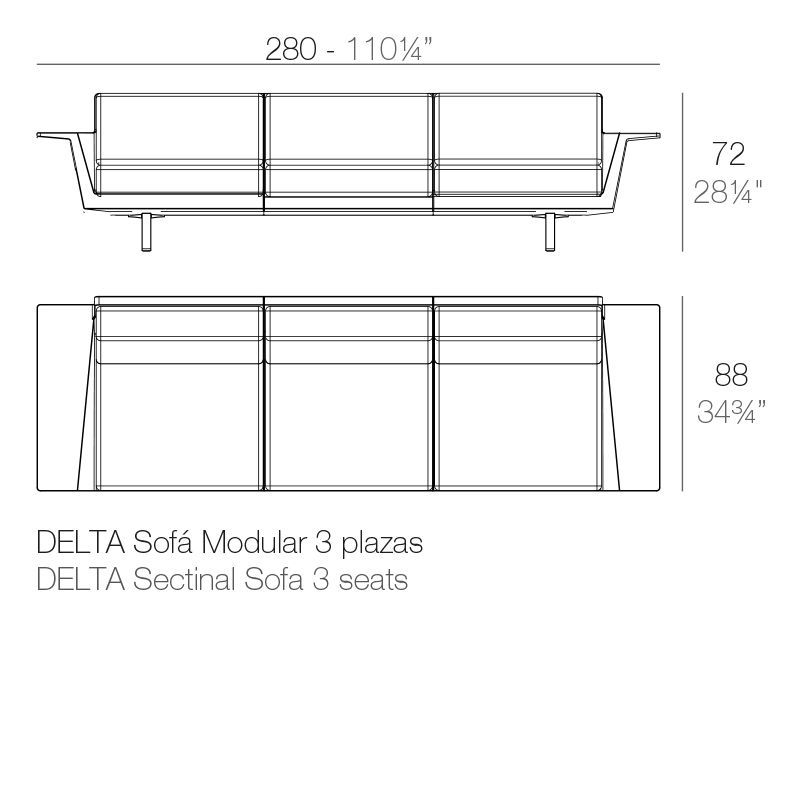 Шикарный диван Vondom Delta Sofa