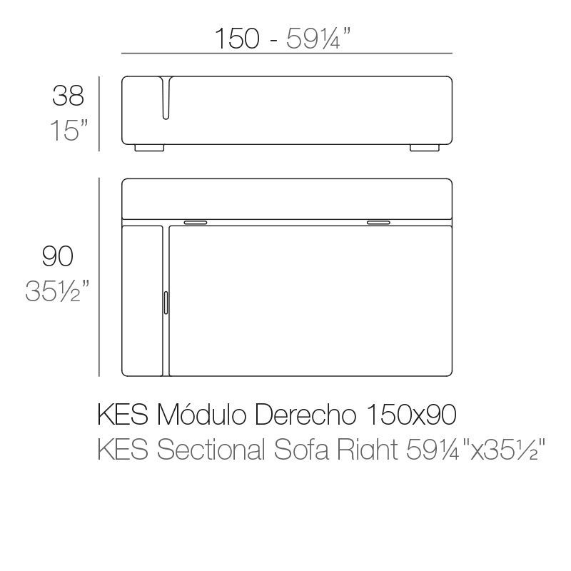 Уличный диван Vondom Kes Modular Sofa