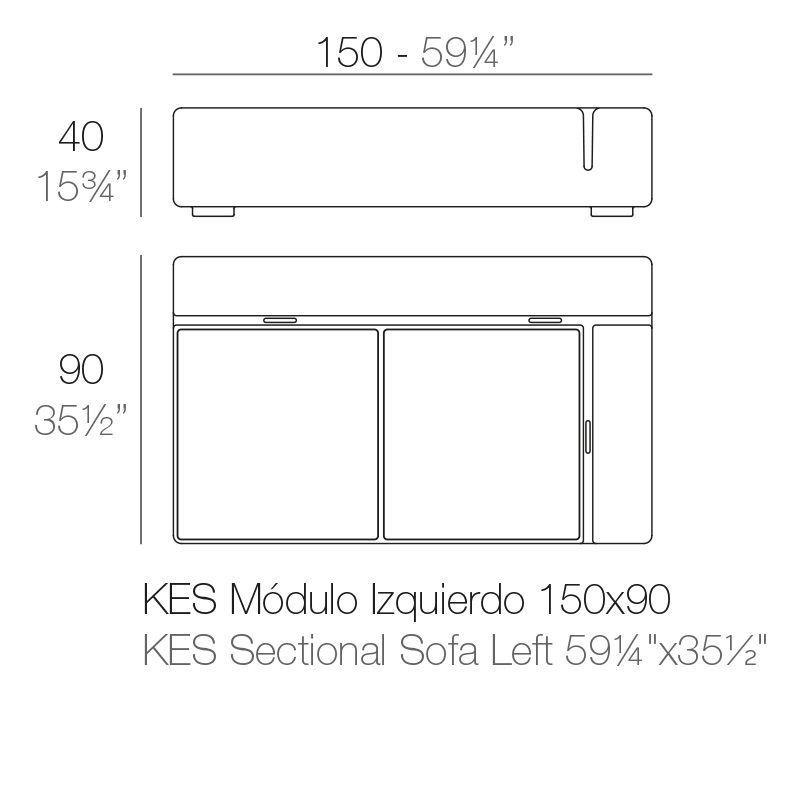 Уличный диван Vondom Kes Modular Sofa