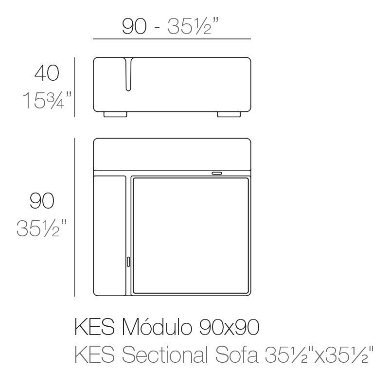 Уличный диван Vondom Kes Modular Sofa