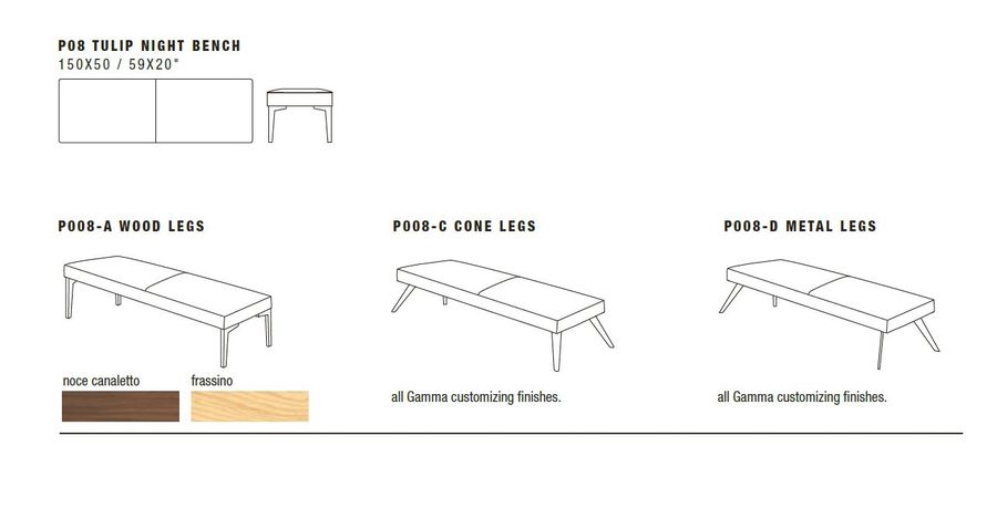 Прикроватная скамья Gamma Tulip Night Bench