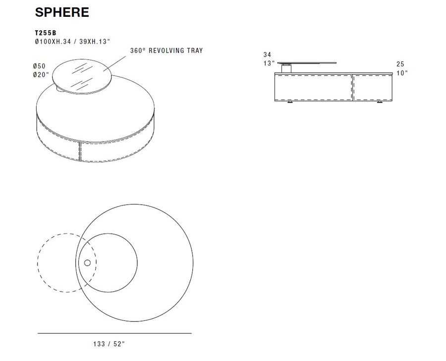 Круглый столик Gamma Sphere